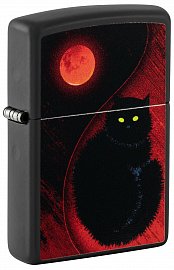 Зажигалка ZIPPO Black Cat с покрытием Black Matte 48453 