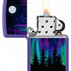 Оригинальная бензиновая зажигалка ZIPPO Classic 48565 Night In The Forest с покрытием Purple Matte - Северное сияние
