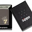 Зажигалка ZIPPO Lucky 7 Design с покрытием Black Ice® 48913