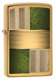 Зажигалка ZIPPO 28796 Brass and Green Design 