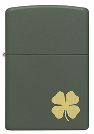 Зажигалка ZIPPO Four Leaf Clover с покрытием Green Matte 49796 