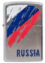 Зажигалка ZIPPO Russia Flag Satin Chrome 207 Russia Flag 