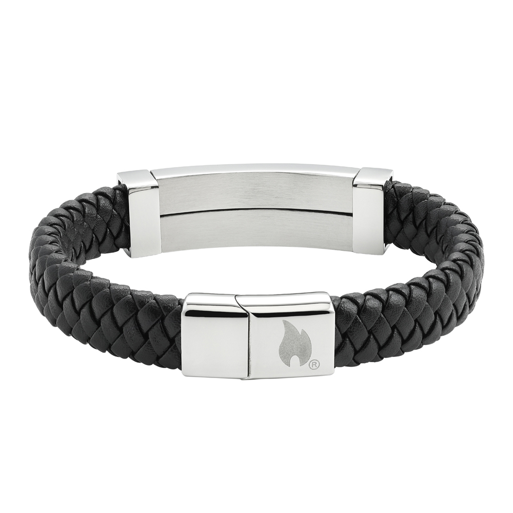 Купить Браслет ZIPPO Steel Bar Braided Leather Bracelet 2007174 | Интернет  магазин зажигалок 