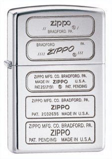 Зажигалка ZIPPO Stamped High Polish Chrome 28381