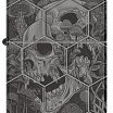 Зажигалка ZIPPO Mushroom Skulls с покрытием High Polish Black 46425