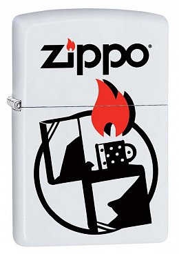 Зажигалка ZIPPO 214 Zippo с покрытием White Matte 29194
