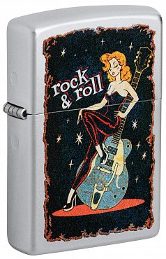 Зажигалка ZIPPO Cool Chick с покрытием Satin Chrome 48930