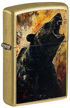 Зажигалка ZIPPO 46695 Grizzly Roar Design с покрытием Street Brass - 