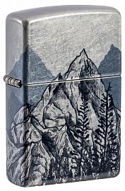 Зажигалка ZIPPO 46280 Mountain Sketch с покрытием 540 Tumbled Chrome 