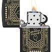 Зажигалка ZIPPO 46483 Lines Design с покрытием Black Matte