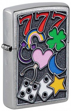 Зажигалка ZIPPO All Luck с покрытием Street Chrome 48682