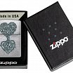 Зажигалка ZIPPO 46232 Rooted in Love Design с покрытием Brushed Chrome