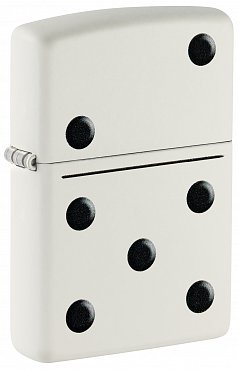 Зажигалка ZIPPO 46159 Domino Design с покрытием White Matte