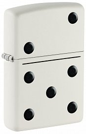Зажигалка ZIPPO 46159 Domino Design с покрытием White Matte 