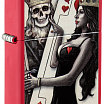 Зажигалка ZIPPO Skull King Queen Beauty с покрытием Red Matte 48624