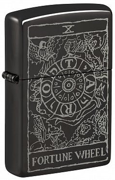 Зажигалка ZIPPO 46138 Wheel Of Fortune с покрытием High Polish Black