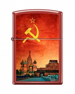 Зажигалка ZIPPO Красная Москва 233 SOVIET DESIGN
