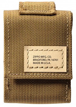 Чехол ZIPPO 48401 для широкой зажигалки, нейлон, с нейлоновым фиксатором на ремень, песочный