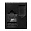 Набор ZIPPO: зажигалка Black Crackle и чёрный нейлоновый чехол 49402
