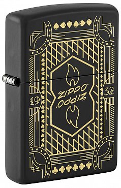 Зажигалка ZIPPO 46483 Lines Design с покрытием Black Matte