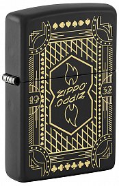 Зажигалка ZIPPO 46483 Lines Design с покрытием Black Matte 