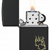 Зажигалка ZIPPO Fire Heart с покрытием Black Matte 46004