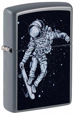 Зажигалка ZIPPO Skateboarding Astronaut с покрытием Flat Grey 48644