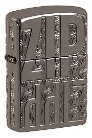 Зажигалка ZIPPO 46312 Reverse Carve с покрытием Black Ice® 