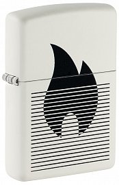 Зажигалка Zippo 46485 Flame Gradient Design с покрытием White Matte 