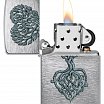 Зажигалка ZIPPO 46232 Rooted in Love Design с покрытием Brushed Chrome