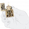 Зажигалка ZIPPO Art Deco Flame с покрытием High Polish Brass 46585
