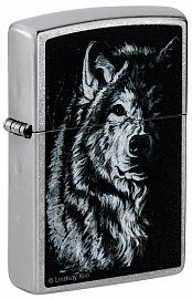 Зажигалка ZIPPO 46149 Shadow Wolf с покрытием Street Chrome 