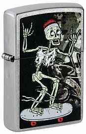 Зажигалка ZIPPO Skateboard Design с покрытием Street Chrome 48911 