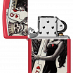 Зажигалка ZIPPO Skull King Queen Beauty с покрытием Red Matte 48624
