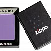 Зажигалка ZIPPO классическая с лавандовым матовым покрытием | Smoky Lavender Matte 46681