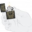 Зажигалка ZIPPO 46483 Lines Design с покрытием Black Matte