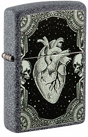 Зажигалка ZIPPO Heart Design с покрытием Iron Stone 48720 