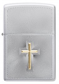 Зажигалка ZIPPO Cross Design с покрытием Satin Chrome 48581 