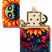 Зажигалка ZIPPO 46267 Spooky Sunflower с покрытием 540 Tumbled Brass