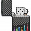 Зажигалка ZIPPO Chess Pieces с покрытием Black Matte 48662