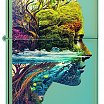 Зажигалка ZIPPO 46233 One with Nature Design с покрытием High Polish Green