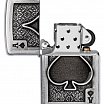 Зажигалка ZIPPO Ace Of Spades с покрытием Brushed Chrome 49637