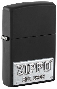 Зажигалка ZIPPO License Plate с покрытием Black Matte 48689