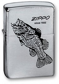 Зажигалка ZIPPO 200 Black Bass - Окунь 