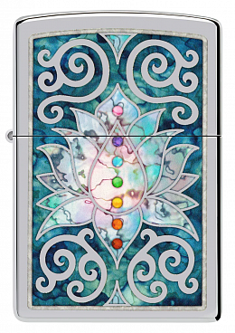 Зажигалка ZIPPO Lotus Flower с покрытием High Polish Chrome 48592