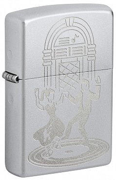 Зажигалка ZIPPO Vintage Dance с покрытием Satin Chrome 48728