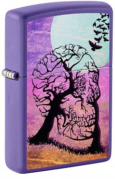 Зажигалка ZIPPO Skull Tree с покрытием Purple Matte 48638