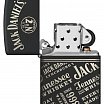Зажигалка ZIPPO 46279 Jack Daniel's с покрытием Black Matte