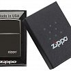 Зажигалка ZIPPO 24756ZL Ebony Zippo Logo