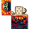 Зажигалка ZIPPO 46267 Spooky Sunflower с покрытием 540 Tumbled Brass